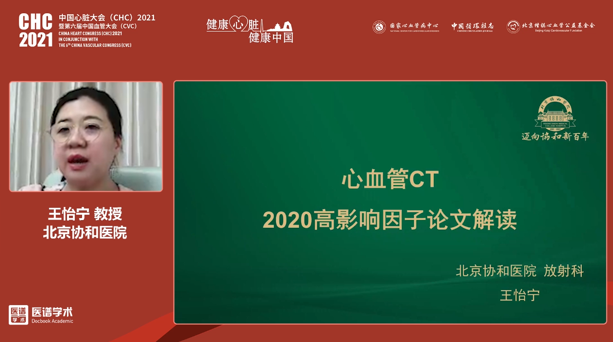 北京协和医院王怡宁教授：心血管CT-2020高影响因子论文解读